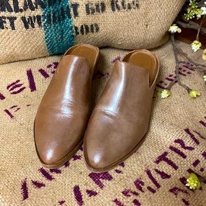 Frye rose gold mules